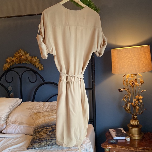 Robert Rodriguez 100% Silk Beige Dress - Picture 7 of 8